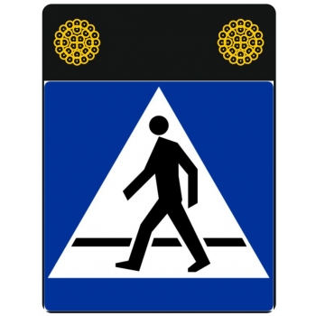 Znak aktywny D-6 przejście dla pieszych SIGN FLASH (fi100)
